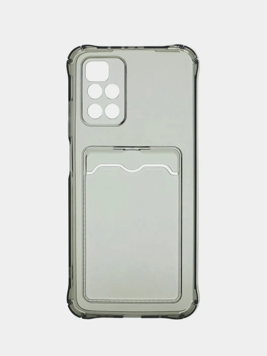 Черный чехол для Xiaomi Redmi 9С/9Т/10/10C/Note 8/9 Pro/9S/10/10s/11/11s, c карманом для карт