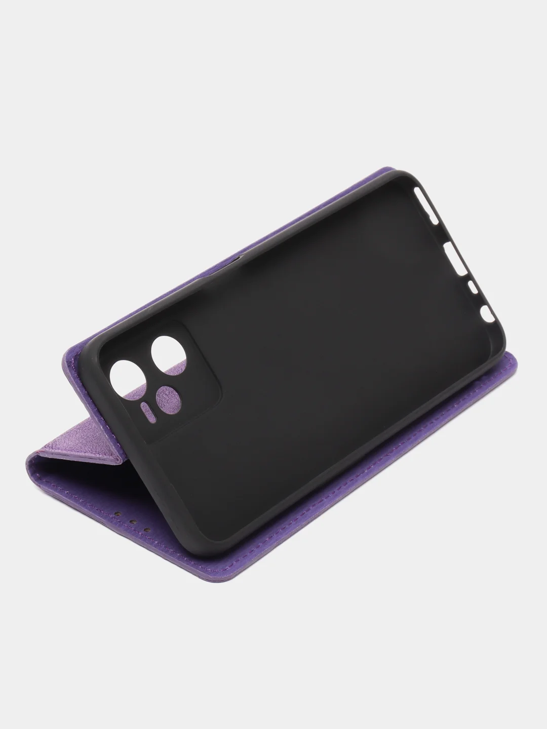 Фиолетовый чехол-книжка Rich Boss для Realme C35, экокожа, с визитницей