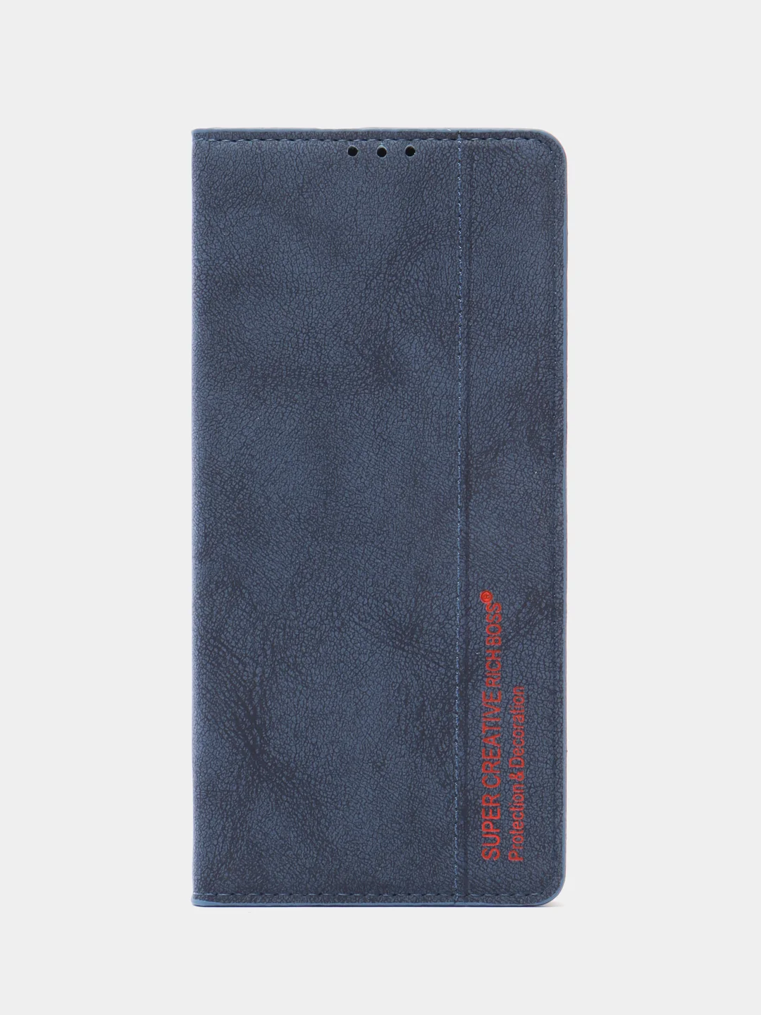 Синий чехол-книжка Rich Boss для Realme C31, экокожа, нубук, с визитницей