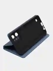 Синий чехол-книжка Rich Boss для Realme C31, экокожа, нубук, с визитницей