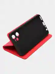 Красный чехол-книжка Rich Boss для Realme C35, экокожа, с визитницей