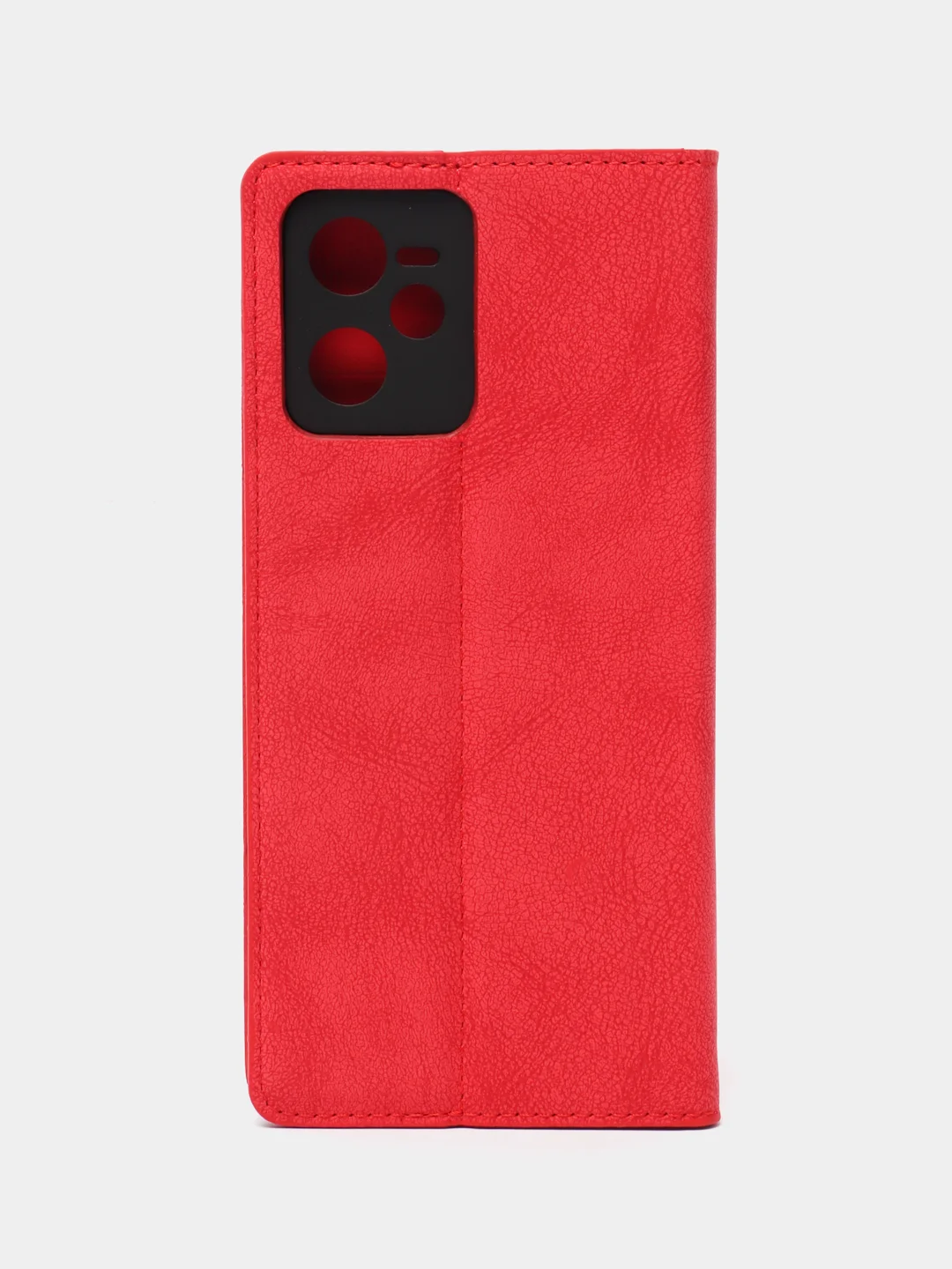 Красный чехол-книжка Rich Boss для Realme C35, экокожа, с визитницей