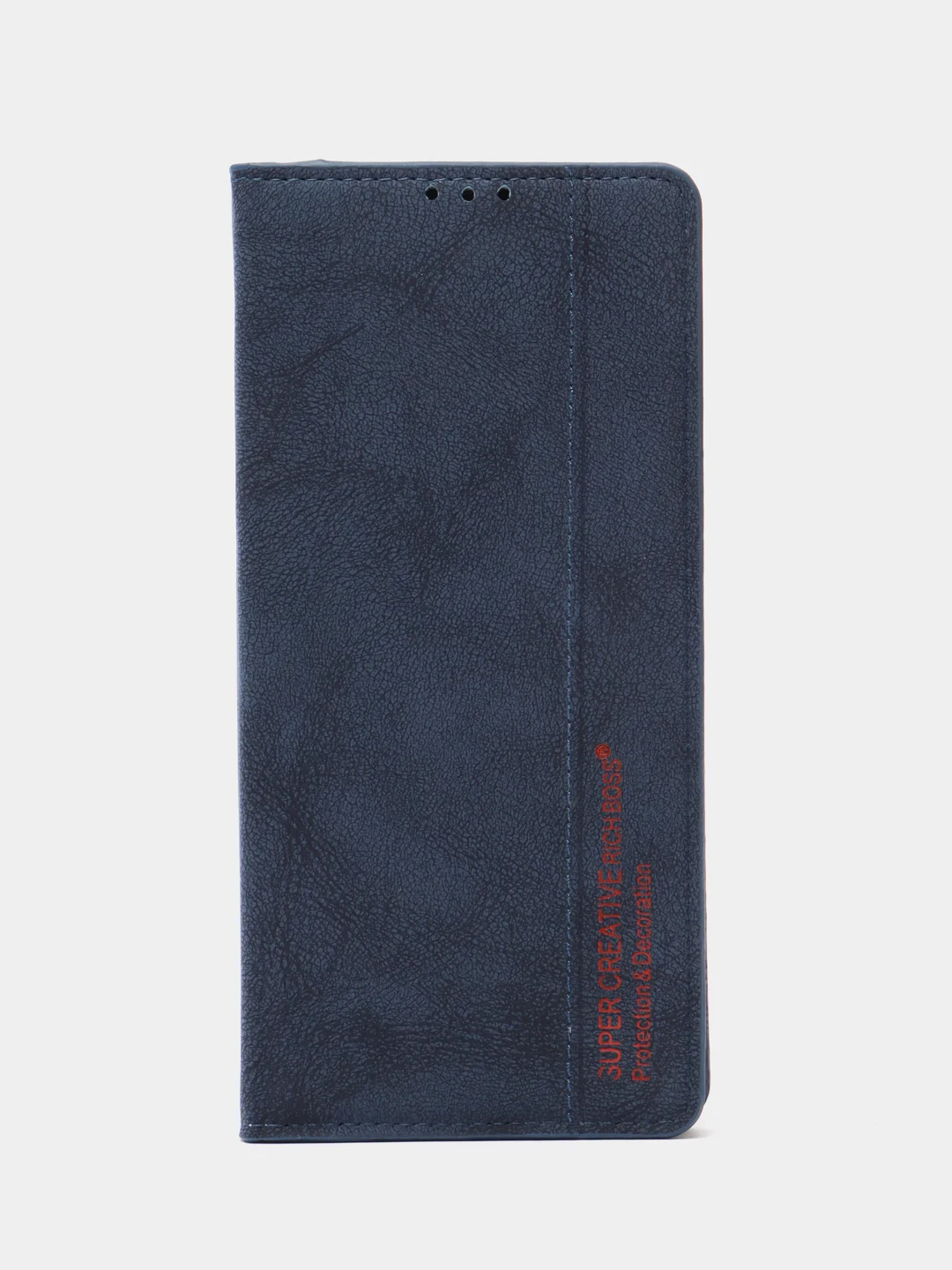 Синий чехол-книжка Rich Boss для Realme C35, экокожа, с визитницей
