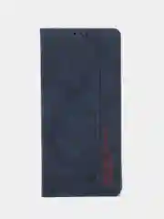 Синий чехол-книжка Rich Boss для Realme C35, экокожа, с визитницей