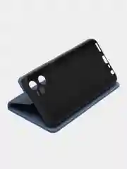 Синий чехол-книжка Rich Boss для Realme C35, экокожа, с визитницей
