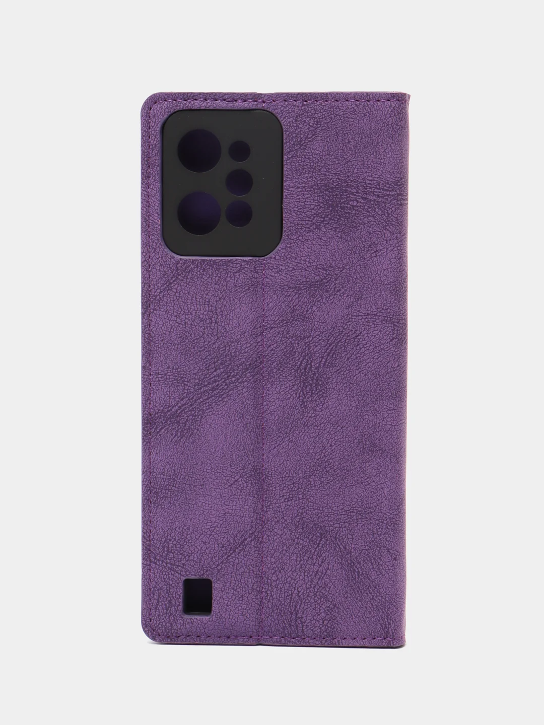 Фиолетовый чехол-книжка Rich Boss для Realme C31, экокожа, нубук, с визитницей