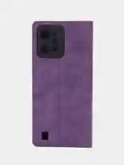 Фиолетовый чехол-книжка Rich Boss для Realme C31, экокожа, нубук, с визитницей