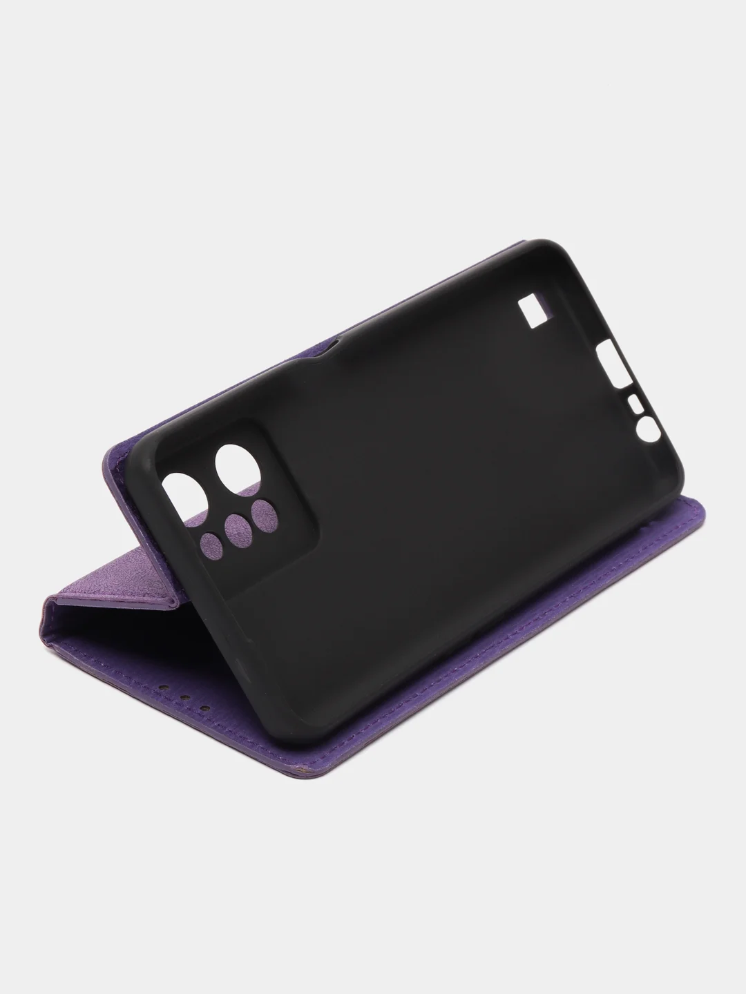 Фиолетовый чехол-книжка Rich Boss для Realme C31, экокожа, нубук, с визитницей