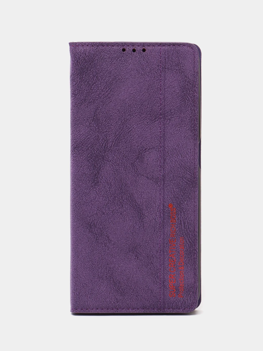 Фиолетовый чехол-книжка Rich Boss для Realme C31, экокожа, нубук, с визитницей
