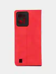 Красный чехол-книжка Rich Boss для Realme C31, экокожа, нубук, с визитницей