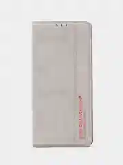 Серый чехол-книжка Rich Boss для Realme C31, экокожа, нубук, с визитницей