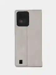 Серый чехол-книжка Rich Boss для Realme C31, экокожа, нубук, с визитницей