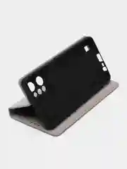 Серый чехол-книжка Rich Boss для Realme C31, экокожа, нубук, с визитницей