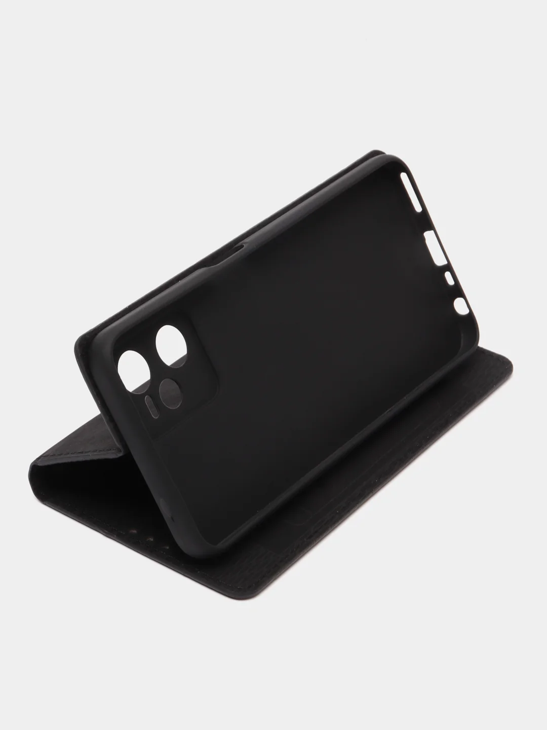 Черный чехол-книжка Rich Boss для Realme C35, экокожа, с визитницей