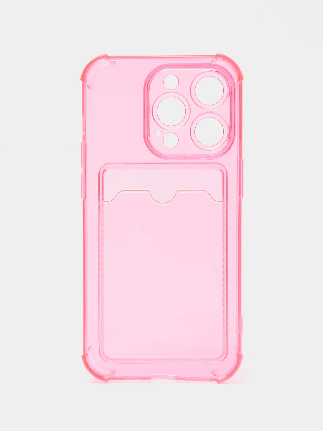 Фуксия чехол для iPhone 14 Pro, с карманом для карт, противоударный, с защитой углов