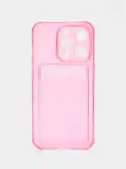 Фуксия чехол для iPhone 14 Pro, с карманом для карт, противоударный, с защитой углов