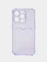 Лавандовый чехол для iPhone 14 Pro, с карманом для карт, противоударный, с защитой углов