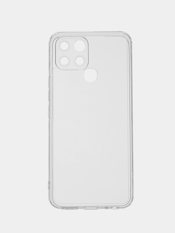 Чехол для Infinix Smart 6, с защитой камеры, силикон, прозрачный