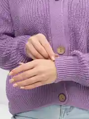 Лавандовый женский кардиган, 40-48