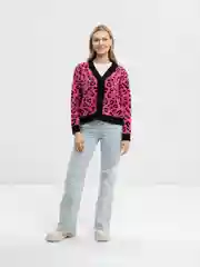 Розовый кардиган женский
