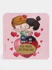 Молочный магнит на холодильник "Любимой маме", "Любовь"