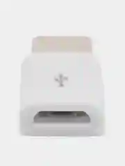Белый переходник с USB Type C (вход) на micro USB otg (выход) для зарядки и передачи данных