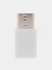 Белый переходник с USB Type C (вход) на micro USB otg (выход) для зарядки и передачи данных