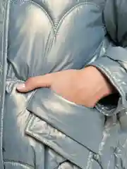 Мятный пуховик женский, оверсайз