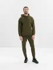 Зелёный хаки спортивный мужской костюм