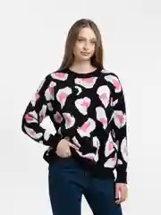 Черный женский свитер, оверсайз