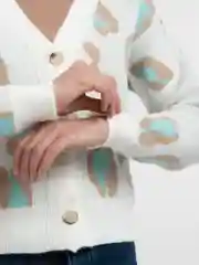 Бирюзовый кардиган женский