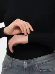 Черный кофта женская, лонгслив, с вырезом
