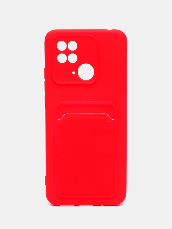 Чехол для Xiaomi Redmi 10C / Poco C40, Сяоми Редми 10С силиконовый, с карманом для карты