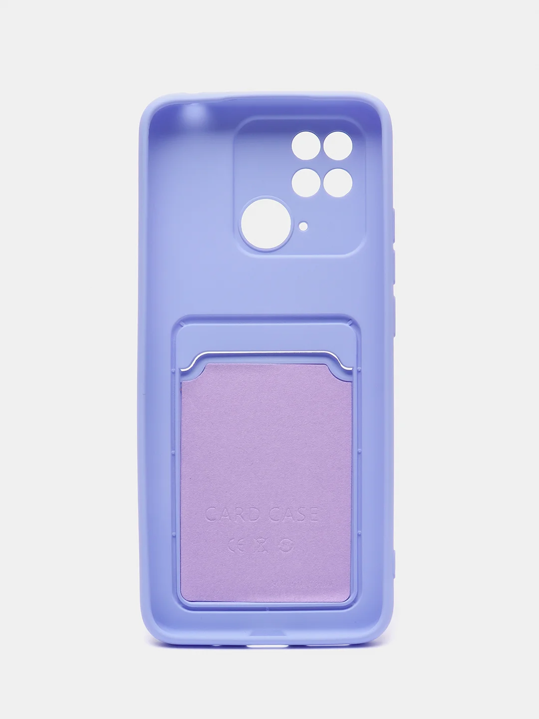 Лавандовый чехол для Xiaomi Redmi 10C / Poco C40, Сяоми Редми 10С силиконовый, с карманом для карты
