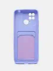 Лавандовый чехол для Xiaomi Redmi 10C / Poco C40, Сяоми Редми 10С силиконовый, с карманом для карты