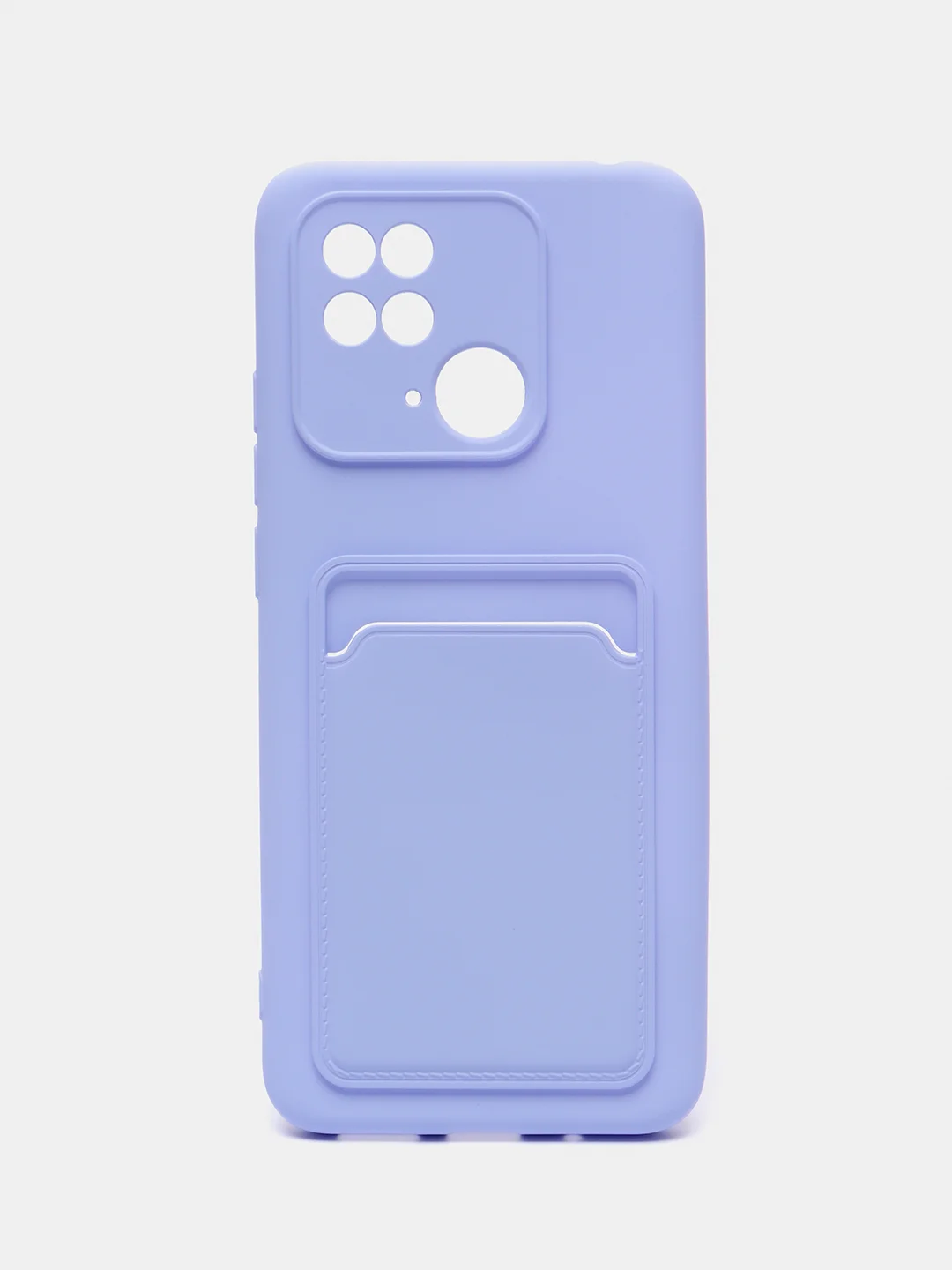 Лавандовый чехол для Xiaomi Redmi 10C / Poco C40, Сяоми Редми 10С силиконовый, с карманом для карты