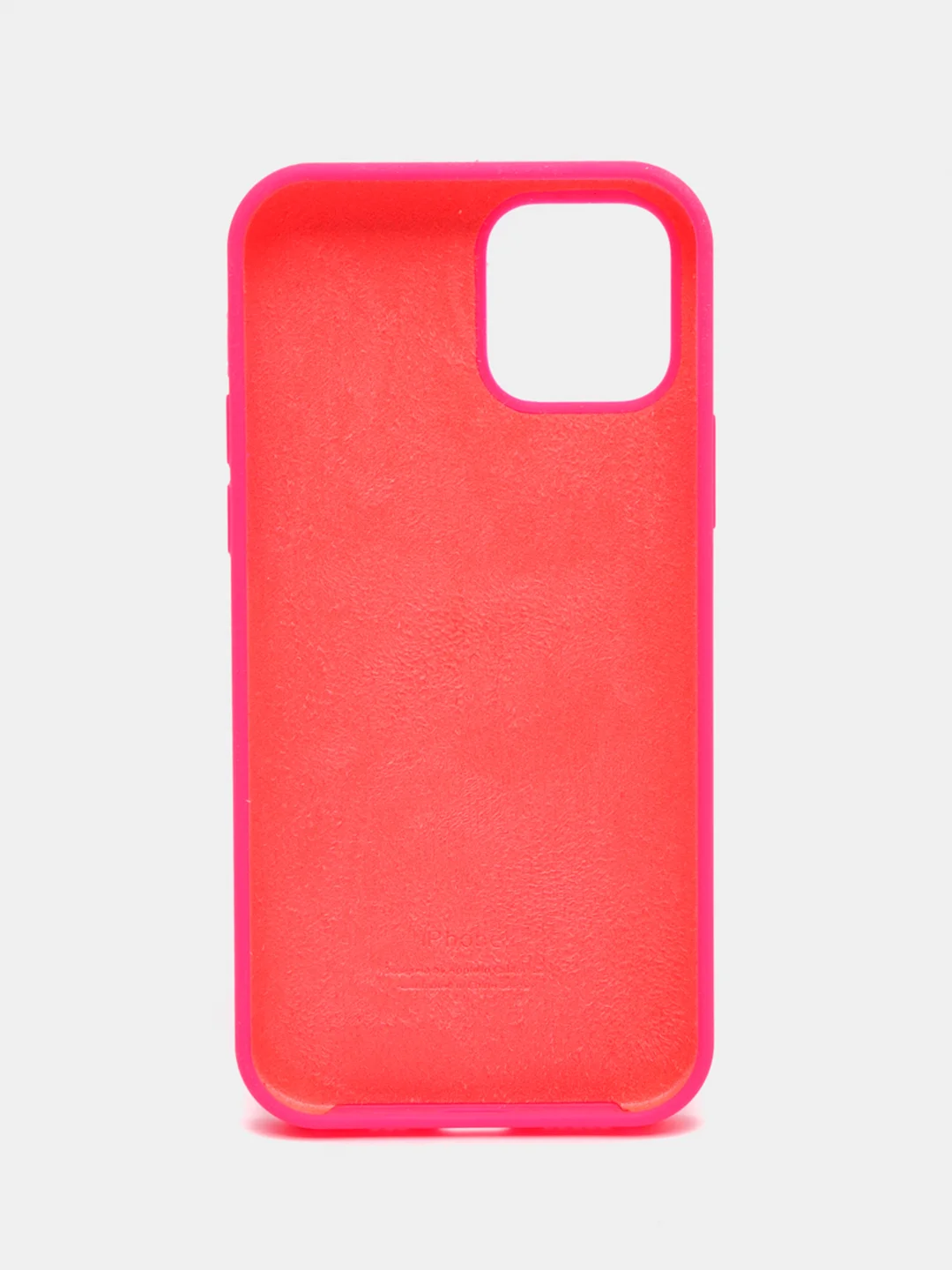 Фуксия чехол iPhone 12 / 12 Pro с закрытым низом Silicone case