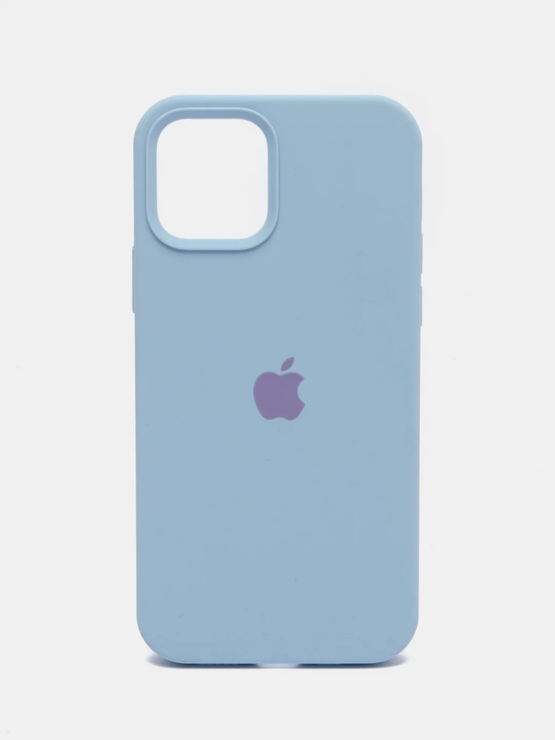 Небесно-голубой чехол iPhone 12 / 12 Pro с закрытым низом Silicone case