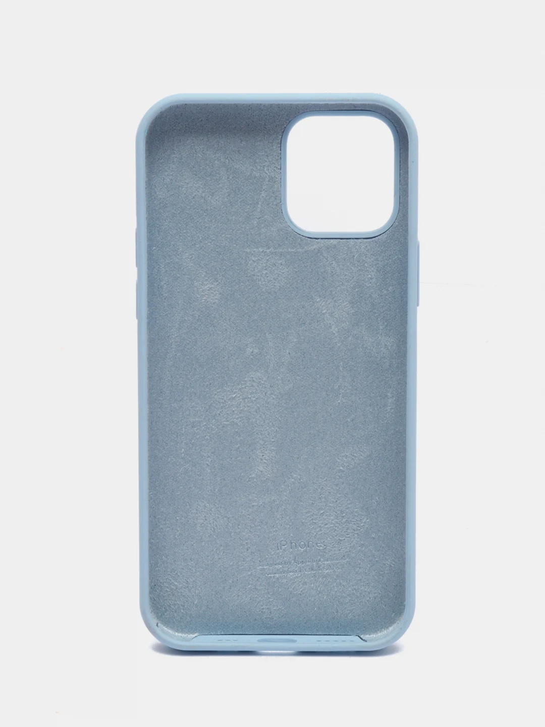 Небесно-голубой чехол iPhone 12 / 12 Pro с закрытым низом Silicone case