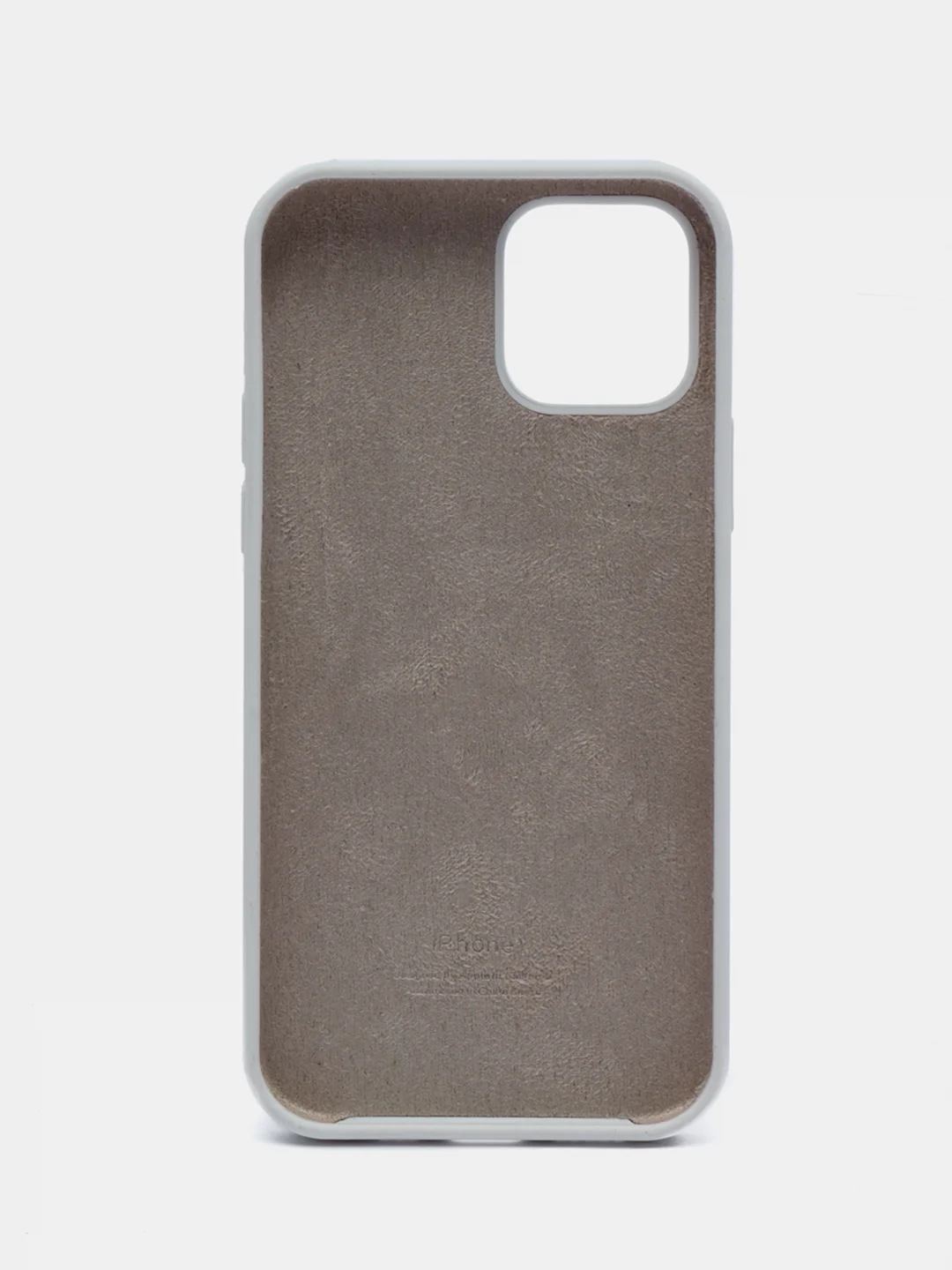 Белый чехол iPhone 12 / 12 Pro с закрытым низом Silicone case
