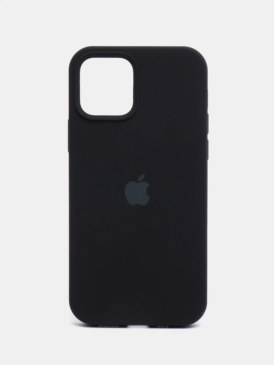 Черный чехол iPhone 12 / 12 Pro с закрытым низом Silicone case
