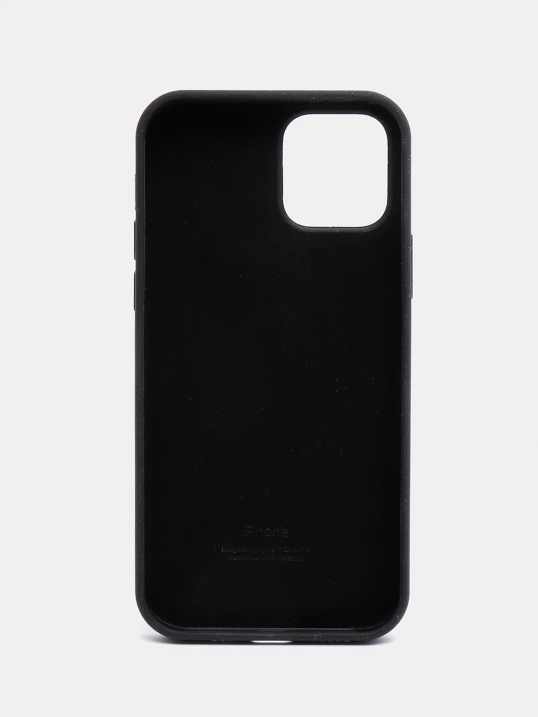 Черный чехол iPhone 12 / 12 Pro с закрытым низом Silicone case