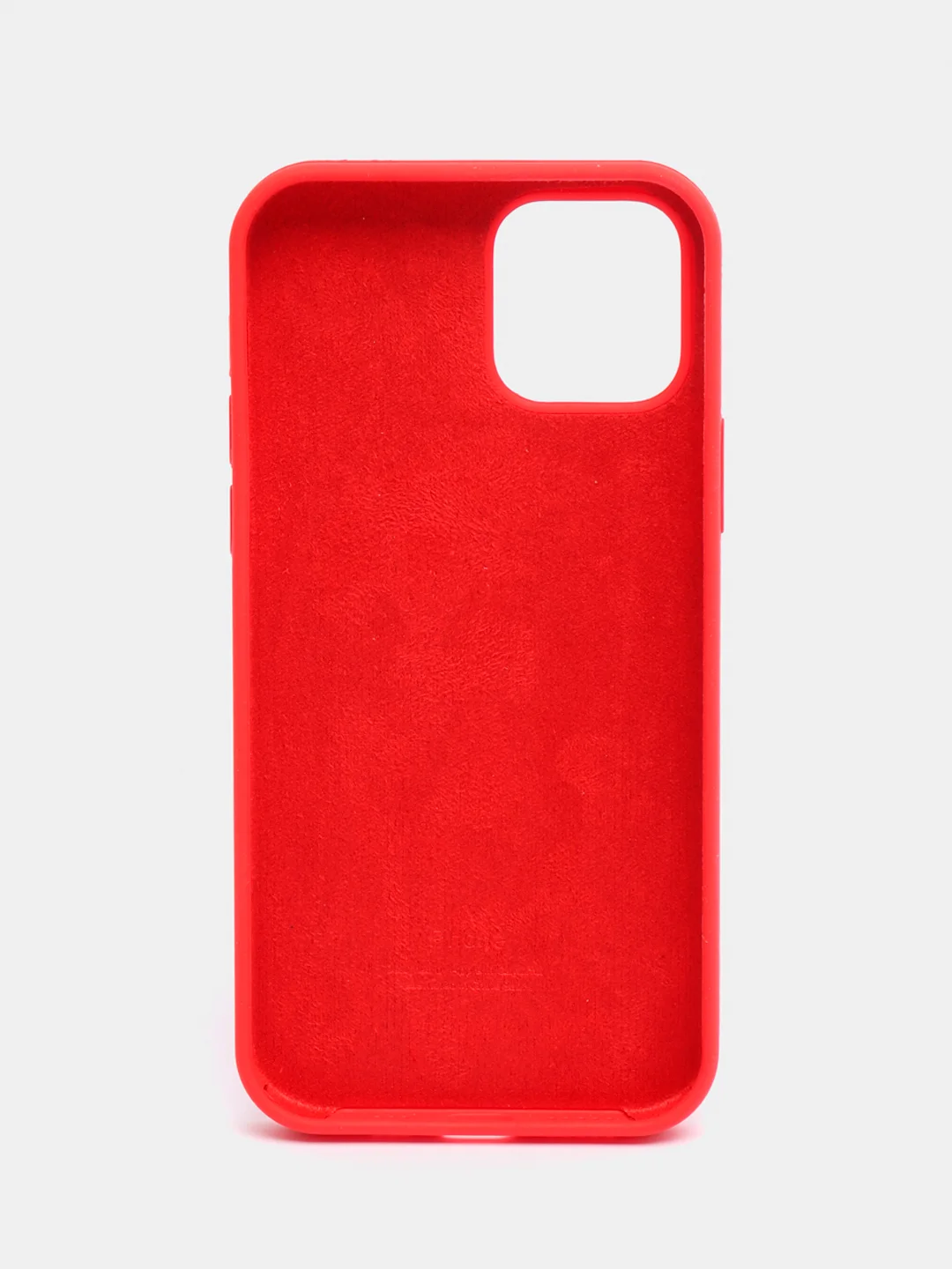 Красный чехол iPhone 12 / 12 Pro с закрытым низом Silicone case