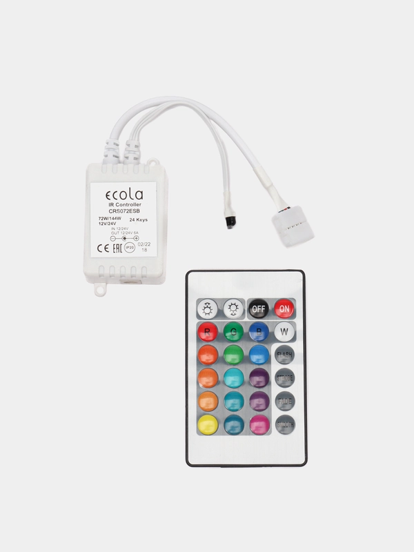 Контроллер для RGB светодиодной ленты Ecola 12V 72W 6A, c ИК-пультом CRS072ESB