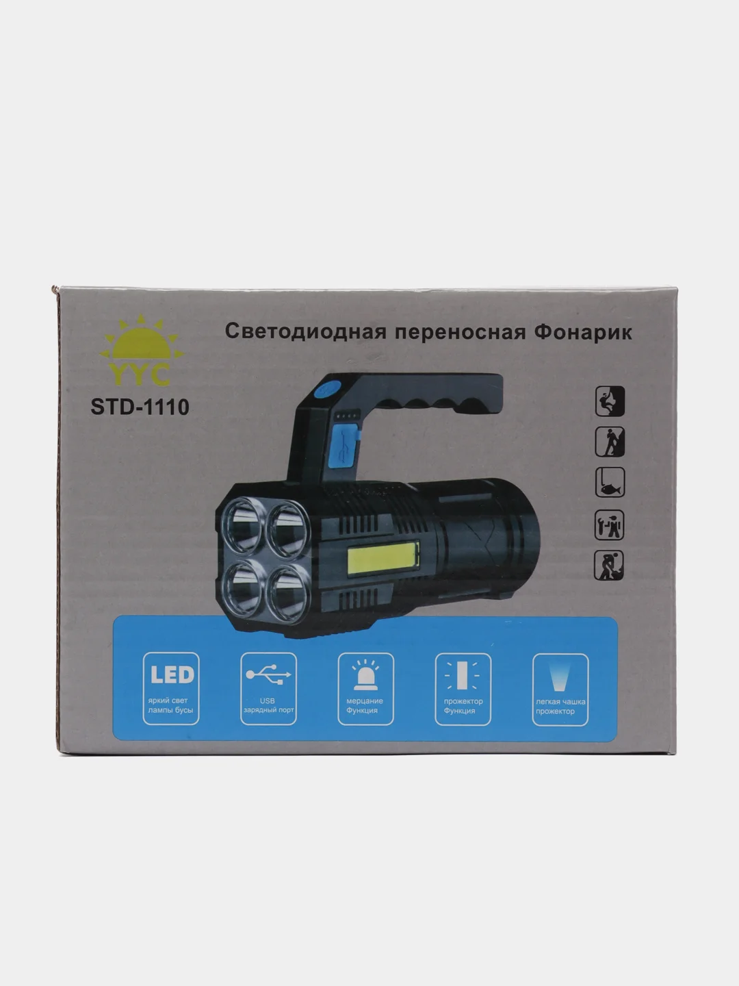 Фонарь светодиодный с 4 сверхмощными LED лампа