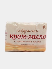 Крем-мыло Невская косметика "Натуральное с протеинами шелка", 4 х 100 г, 4 штуки