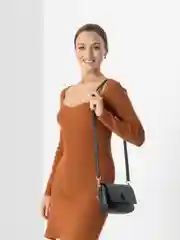 Сумка женская, через плечо, с цепочкой и длинным ремешком
