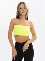Желтый топ бандо женский, бра