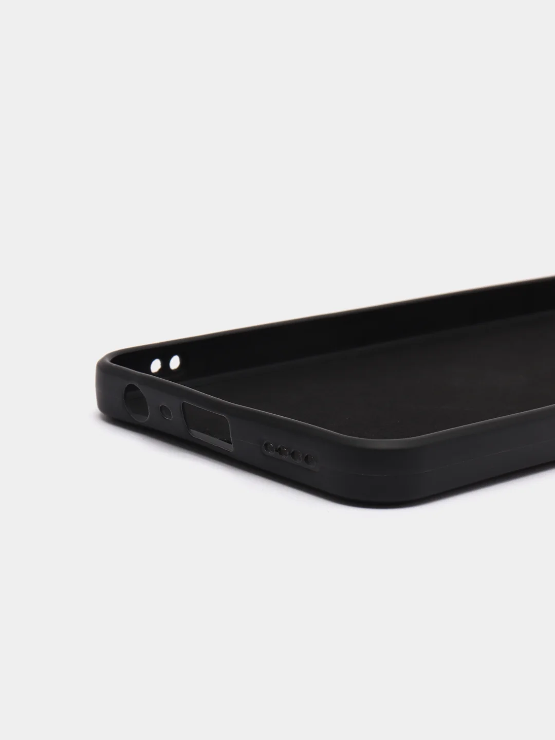 Черный чехол для Realme C33, силиконовый, с микрофиброй внутри