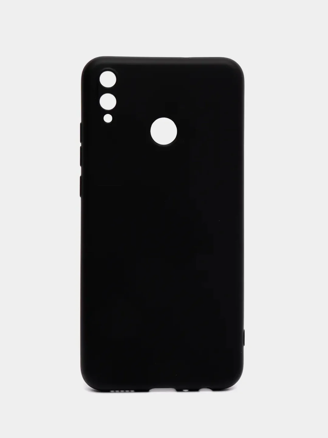 Черный чехол на Honor 8X, силиконовый, с бархатной подкладкой